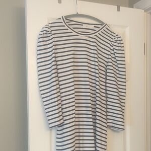 A.L.C. Black and White Striped Dress